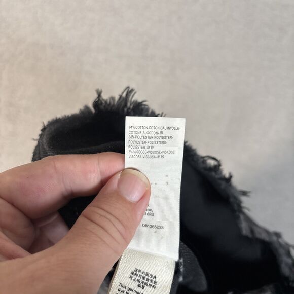 We The Free Women’s Size 29 Brea Cut-Off Black Denim Skirt Raw Hem Whiskers - Picture 14 of 14